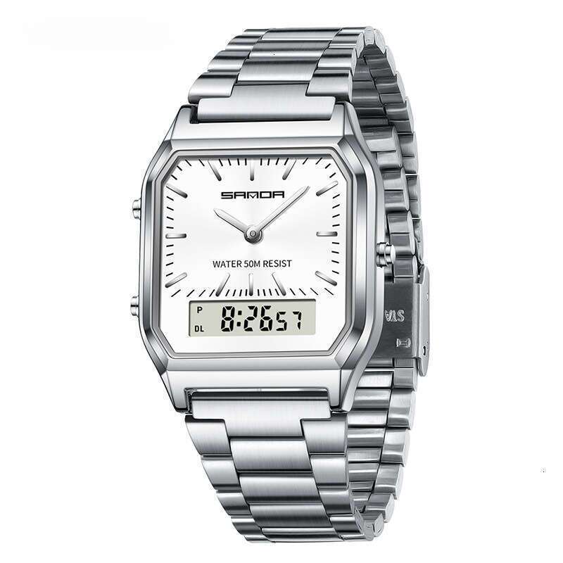 DHwatches Sanda New Business Quartz Watch Simple Men's Fashion Steel Band Wristwatch