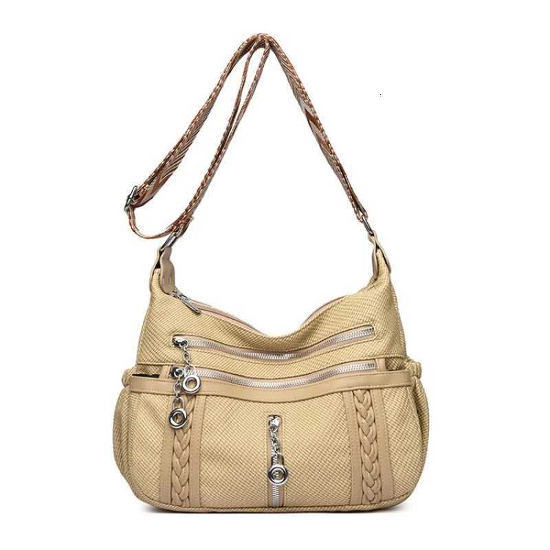 Luxury High-End Leather Messenger Bag Elegant Classic Designer Paris Fashion Large Capacity For Women Solid Color CommuterW251106