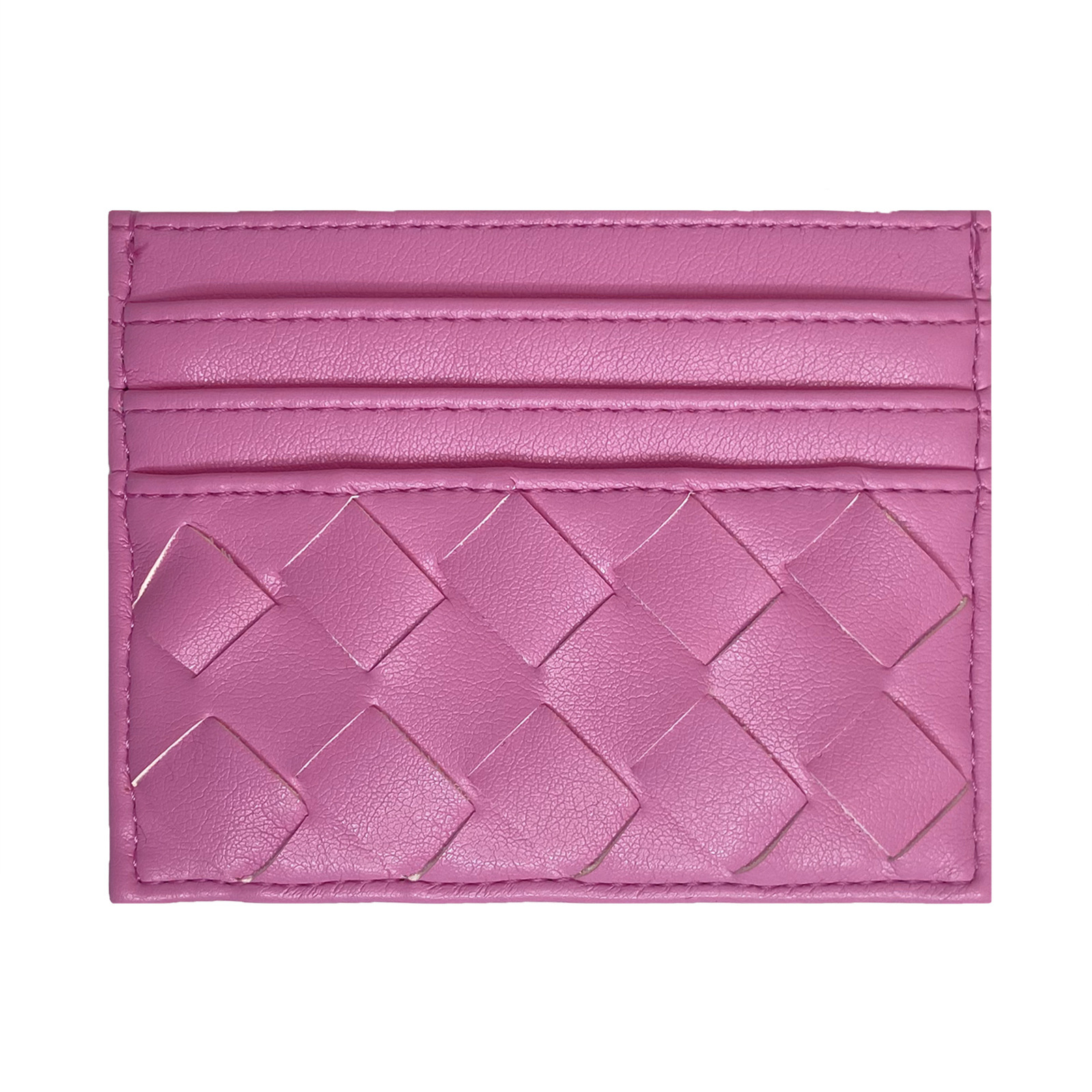 2025 new Coin purse style woven card holder mini multi-card slot document bag sheepskin document compact card sleeve