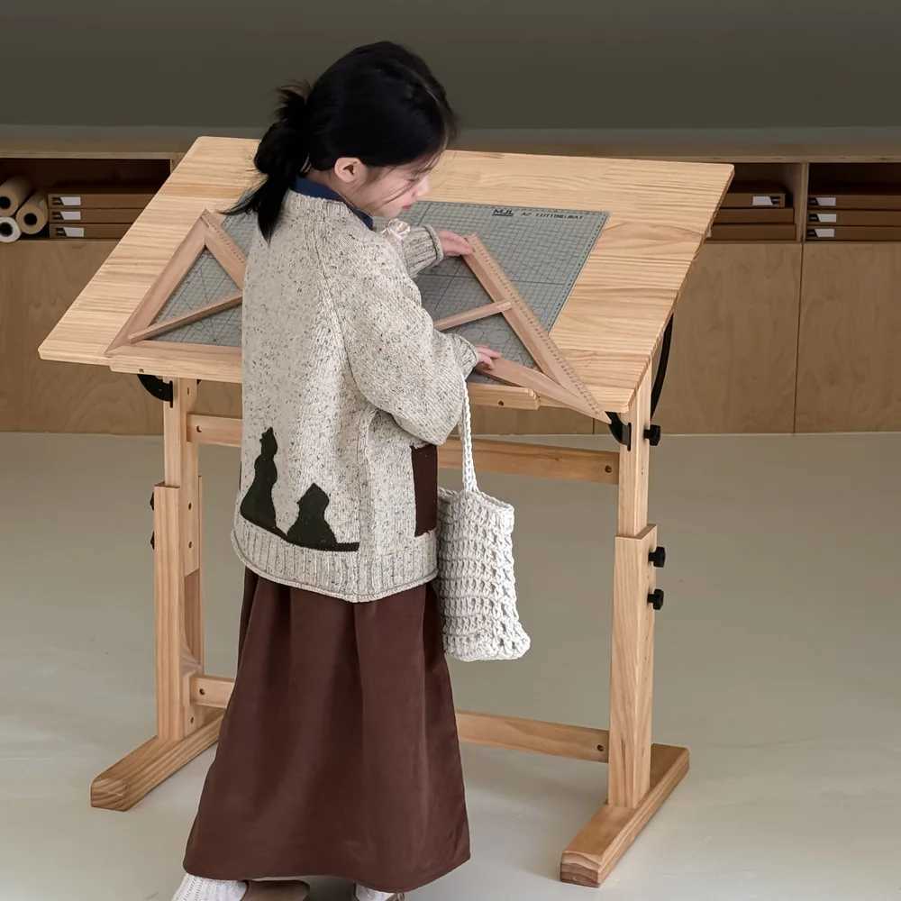 Children Girls Sweater 2025 Autumn Patchwork Pockets Kids Babys Girls Open Stitch Coats Loose Versatile Toddler Girls Cardigan L251104