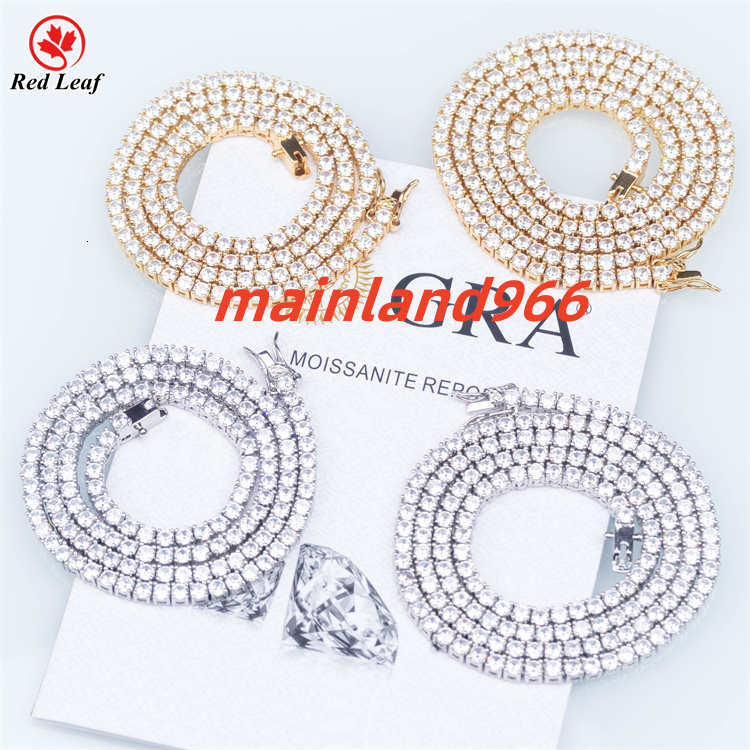 Redleaf 18K White Gold Plated 925 Sterling Silver Tennis Bracelet 3/4/5MM D Color VVS Moissanite 3/4/5MM D Color VVS Moissanite