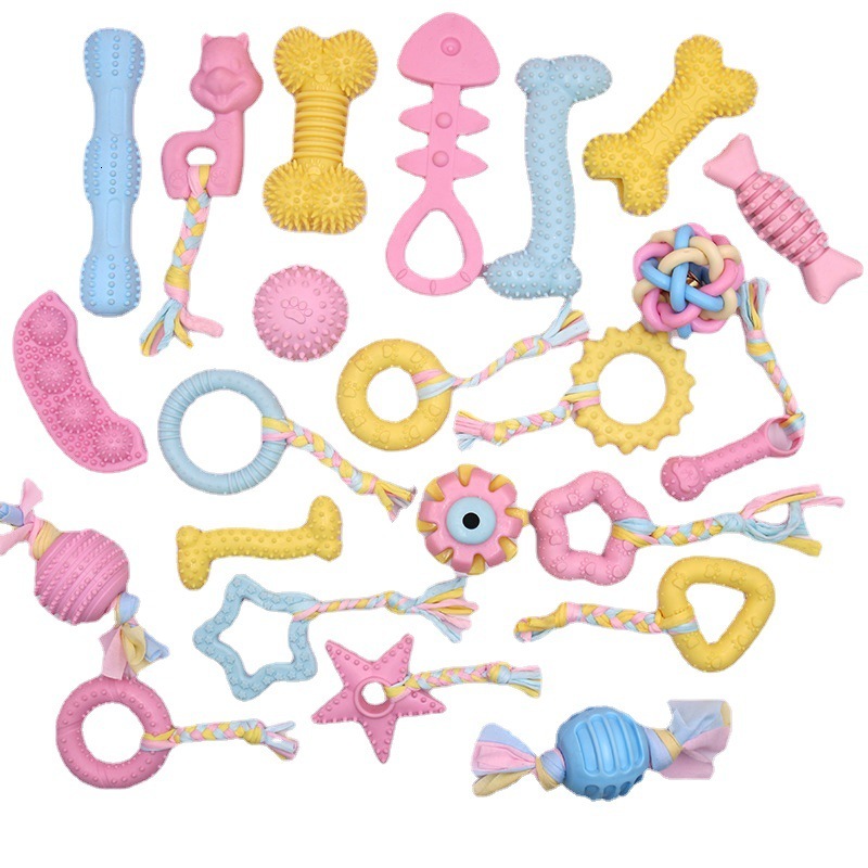 wholesale of pet toys tpr material dog teeth grinding toys gnawing dog cotton toys small and mediumsized dog teeth cleaning toys