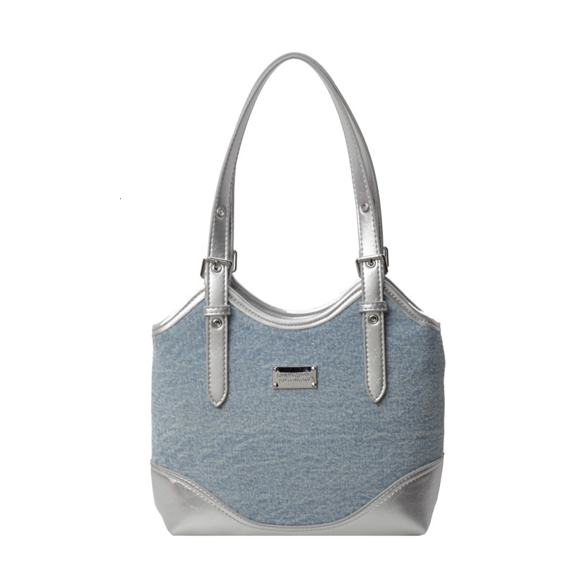 2025S Designer Women S Bag Niche Cowboy Spliced Underarm New Korean Edition Ins Handheld Shoulder Simple Color Splicing Crossbody Women S Bag