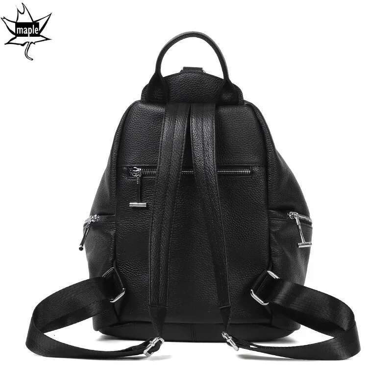 Anti-Theft Women's Genuine Cow Leather Backpacks 2025 Green Pink Ladies Fashion Travel School Bags Female Daily Holiday Knapsack