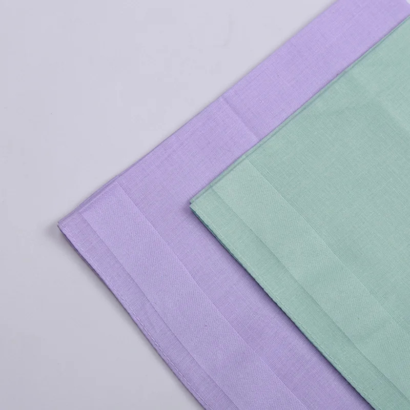 10PCs Candy Colored Handkerchief Plain Colour Square Handkerchief Square Mixed Color Pure Cotton Combed Handkerchief 40 X 40cm 250403