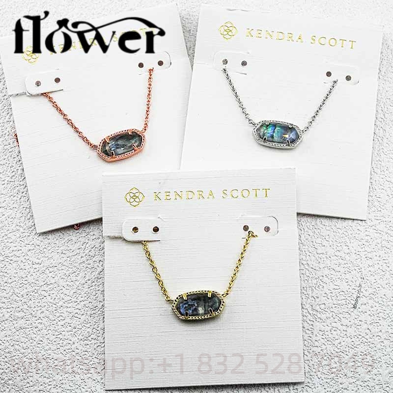 1pc Dust Bag Packaging KS Fine Jewelry Diamond Nature Stone Pendant Necklaces Kendraly Necklace Jewelry Scotts Chain Elegance Female Collar As Christmas Gift