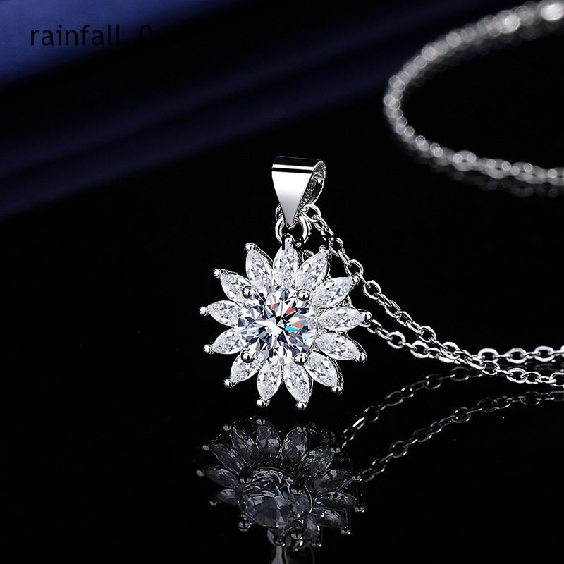 S925 Pure Silver Moissanite lightning Star Necklace Simple and Fashionable Collarbone Chain Pendant Accessory