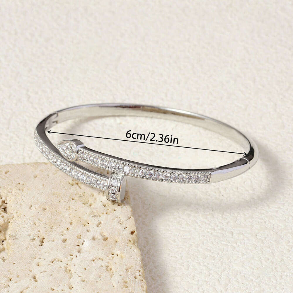 Bracelet Designer Luxury bangle Creative Personality Micro Inlaid Zircon 18K Plated Open Spike Bracelet Adjustable Bangle Directly