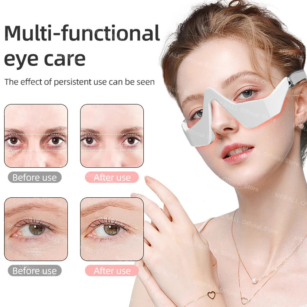 Red Light Theraphy 3D Eye Massager Relieves Eye Fatigue Electric Eyes Massage Beauty Remove Anti Wrinkle Eye Relaxtion Tool 250328