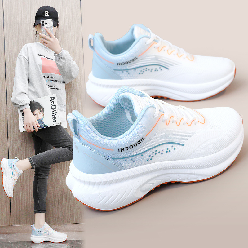 2025 Casual shoes women sports shoes breathable mesh thick sole sneakers raised height hollowed out fashion comfortable trendy