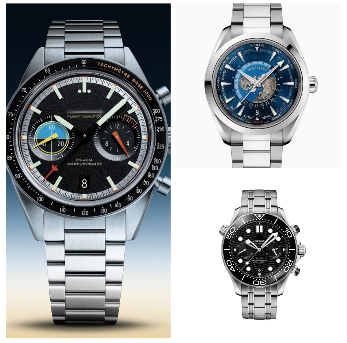 Sea Master Chronograph Mens Watch Luxury Multi-Function Classic Fashionable Fine Stainless Steel Strap Speed Fully Automatic Quartz men Watches omgs029s