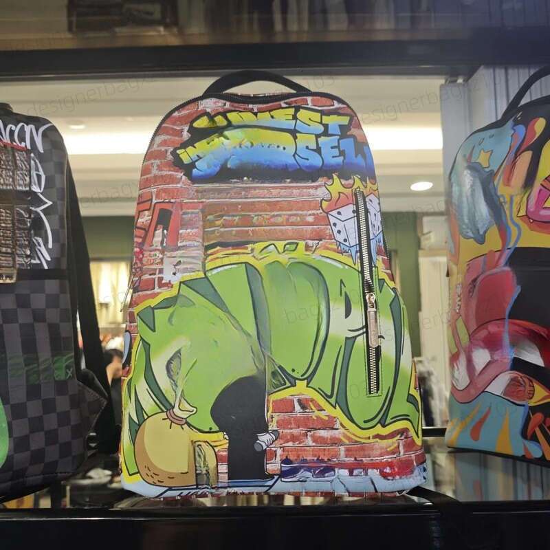 Spraygroundbackpack Luxury Bag Designer Bag Spraygroud Kids School Fashion Graffiti Large Capacity Unisex Casual Travel Shoulder Bagst Spraygroud Backpack