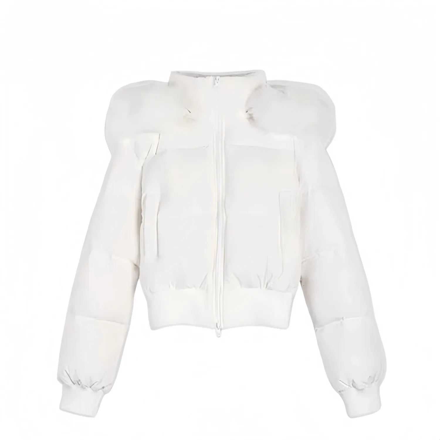 Big fur collar warm short down cotton jacket for women in winter slim fit waist cinching slimming temperament ja 251106