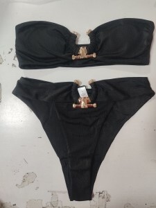 2025 special fabric strapless split triangle sexy women's beach bikini swimsuit