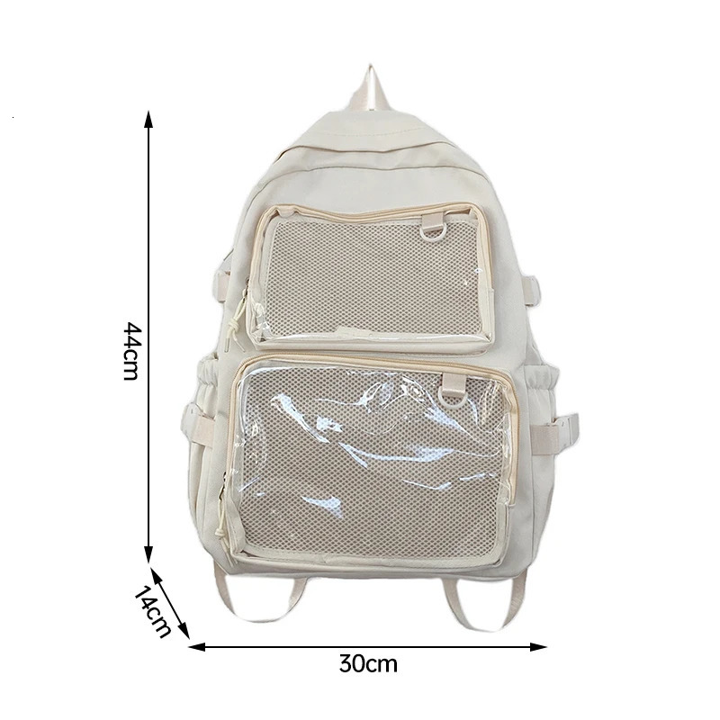 Japan Kawaii Itabag Womens Transparent Backpack Womens Large Capacity Ita University Student School Backpack Jk 250402