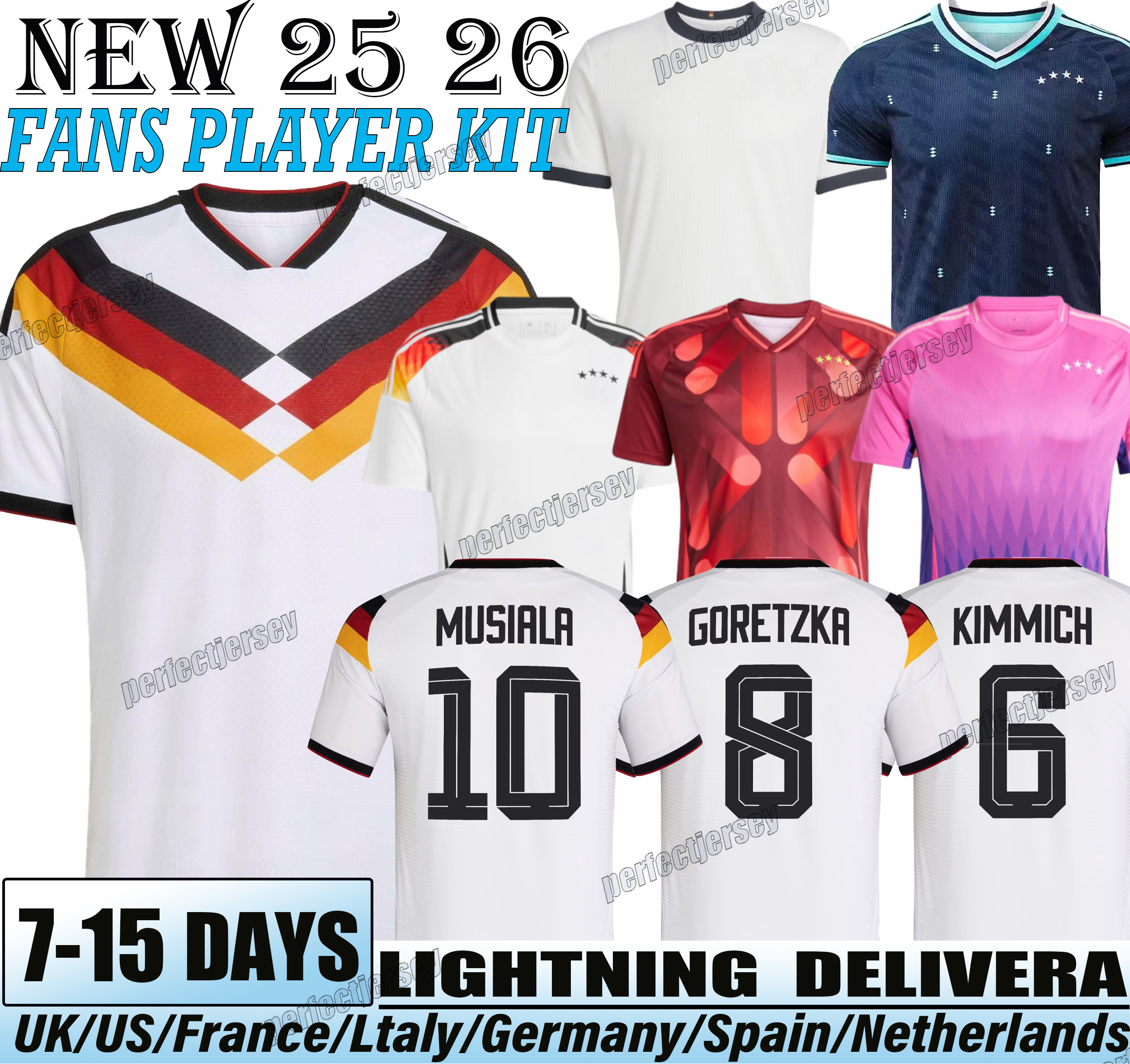 25/26/27 Deutschlands trikot KROOS Wirtz soccer jersey Gundogan Havertz Musiala Tah RUDIGER Raum MULLER Kimmich football shirt Fans Player Men kids kit