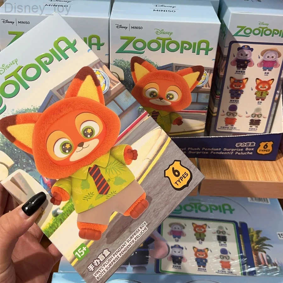 Disney 2025 NEW Zootopia Vinyl Series Blind Box Cute Cartoon Character Vinyl Plush Bag Pendant Toy Doll Mystery Trendy Christmas Gift H251106