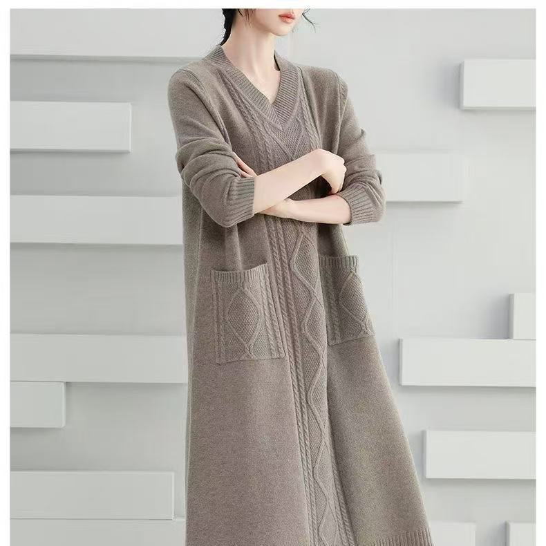 plus size women's new long sleeve high waist printed banquet dress mid-length skirt D02820