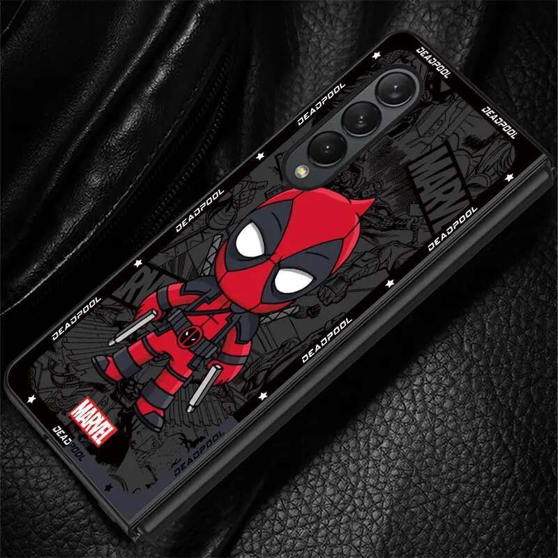 Cartoon Spiderman Groot Case for Samsung Galaxy Fold6 Fold4 Fold3 Z Fold5 5G ZFold4 Hard PC Shockproof Cover