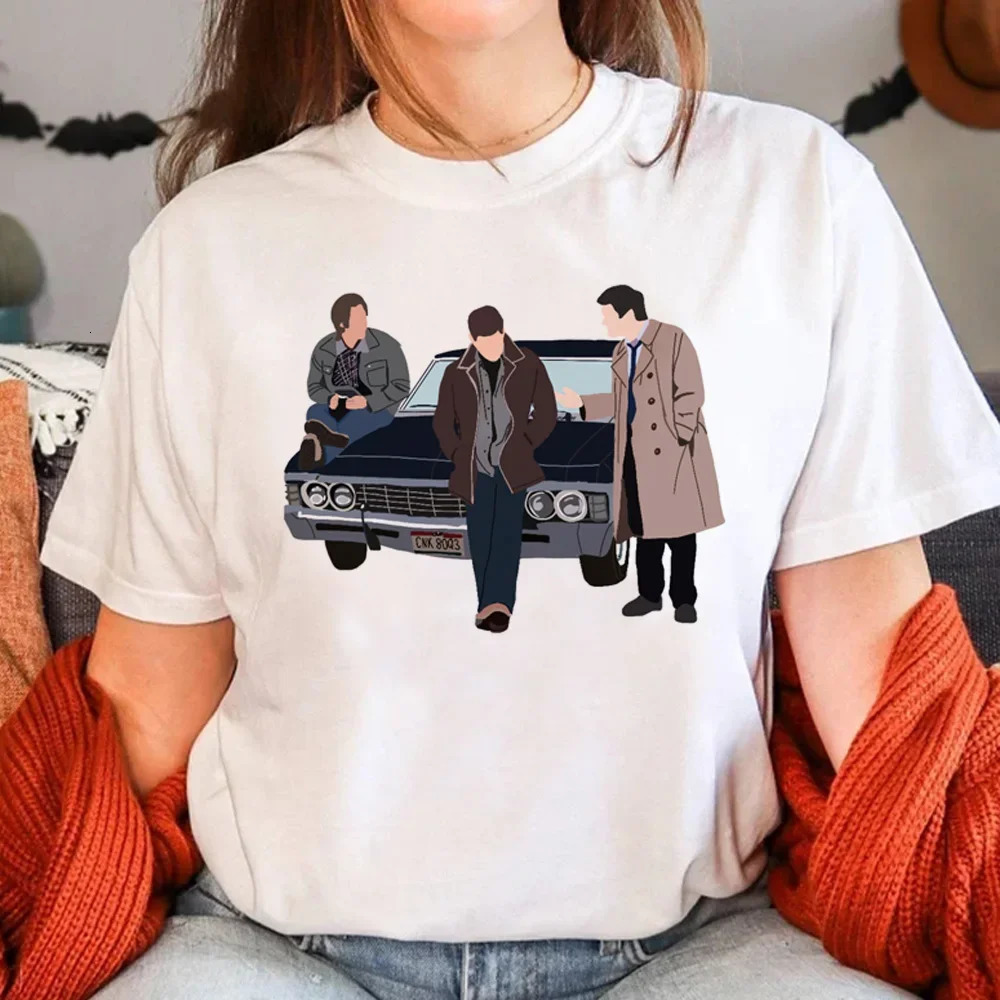 Supernatural T-shirts Women Japanese T-shirts Female Anime Funny Clothing 250402