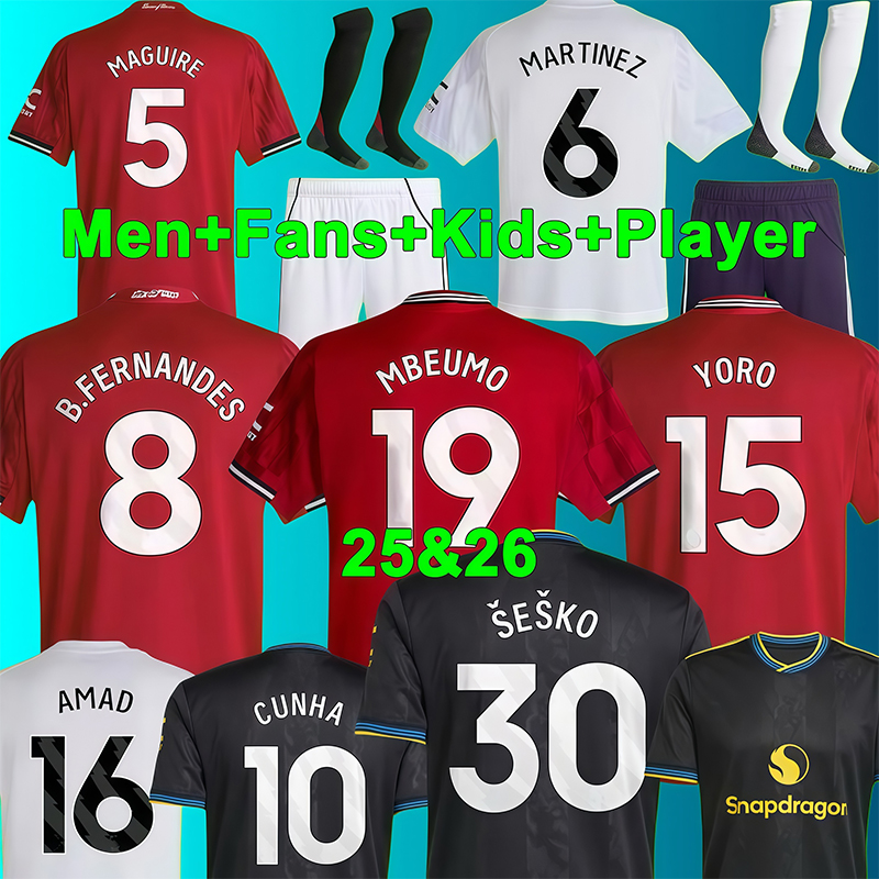 25/26 ZIRKZEE MBEUMO SESKO soccer jersey B. FERNANDES GARNACHO HOJLUN 2025 MOUNT MAZRAOUI UGARTE AMAD YORO DALOT CUNHA CANTONA football uniform