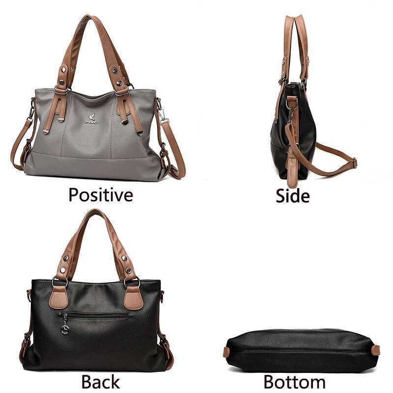 Large Capacity High Quality Designer Soft Leather Ladies Shoulder Crossbody Bags For Women Handbags