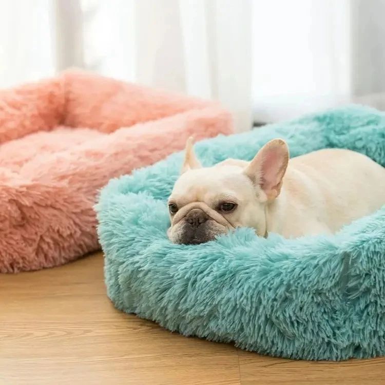 Rectangle Plush Winter Warm Mat Small Medium Big Pet Dog Bed Kennel Puppy Sofacama Cat Cushion Pets Sofa Accessories
