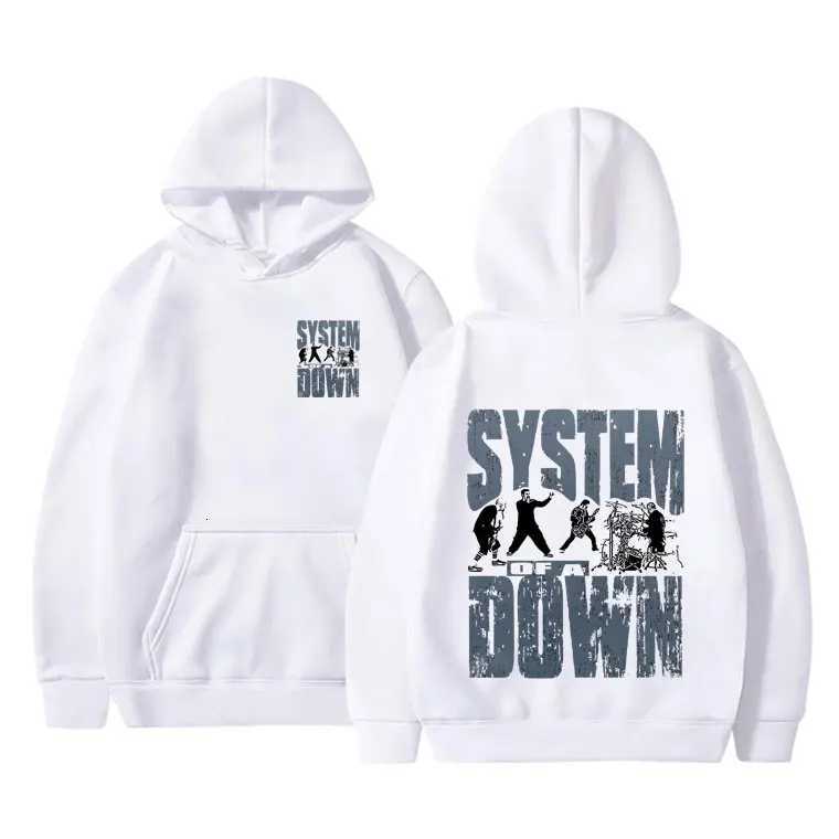 90s Vintage Rock Band System of A Down Print Hoodie Unisex Casual Sweatshirt Men Women Alternative Metal Music Pullover Hoodies W251106