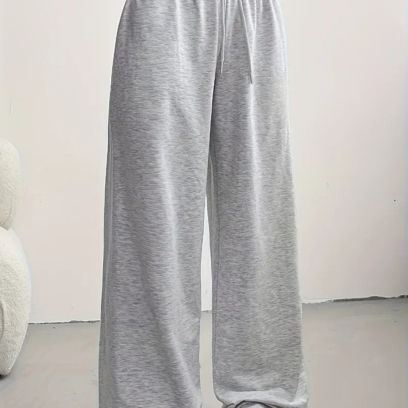 Spring Style Small Hoodie Straight Casual Womens Autumn and Winter Baggy Pants Z260314