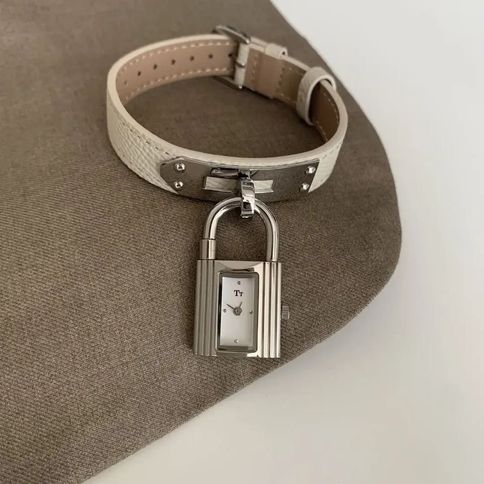 M Handmade Stainless Steel Womens Watch Chain Watch Genuine Leather Vintage Quartz Watch Fashion Small Gold Watch 251031