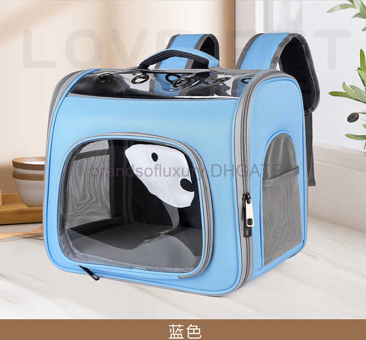 Double Shoulder Pet Bag Simple and Convenient Portable Cat Bag with Large Capacity Breathable Space Module Outgoing Dog Backpack