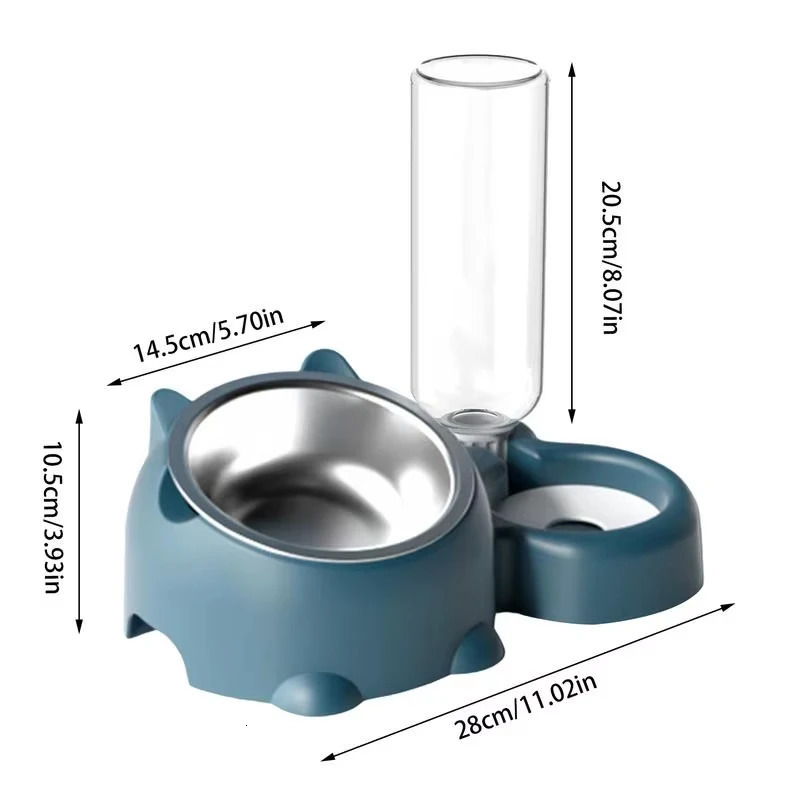 Pet Drinking Bowl Thickened Large Tilt Drinking Bowl Cat Neck Protector Cat Accessories Water Dispenser 250403