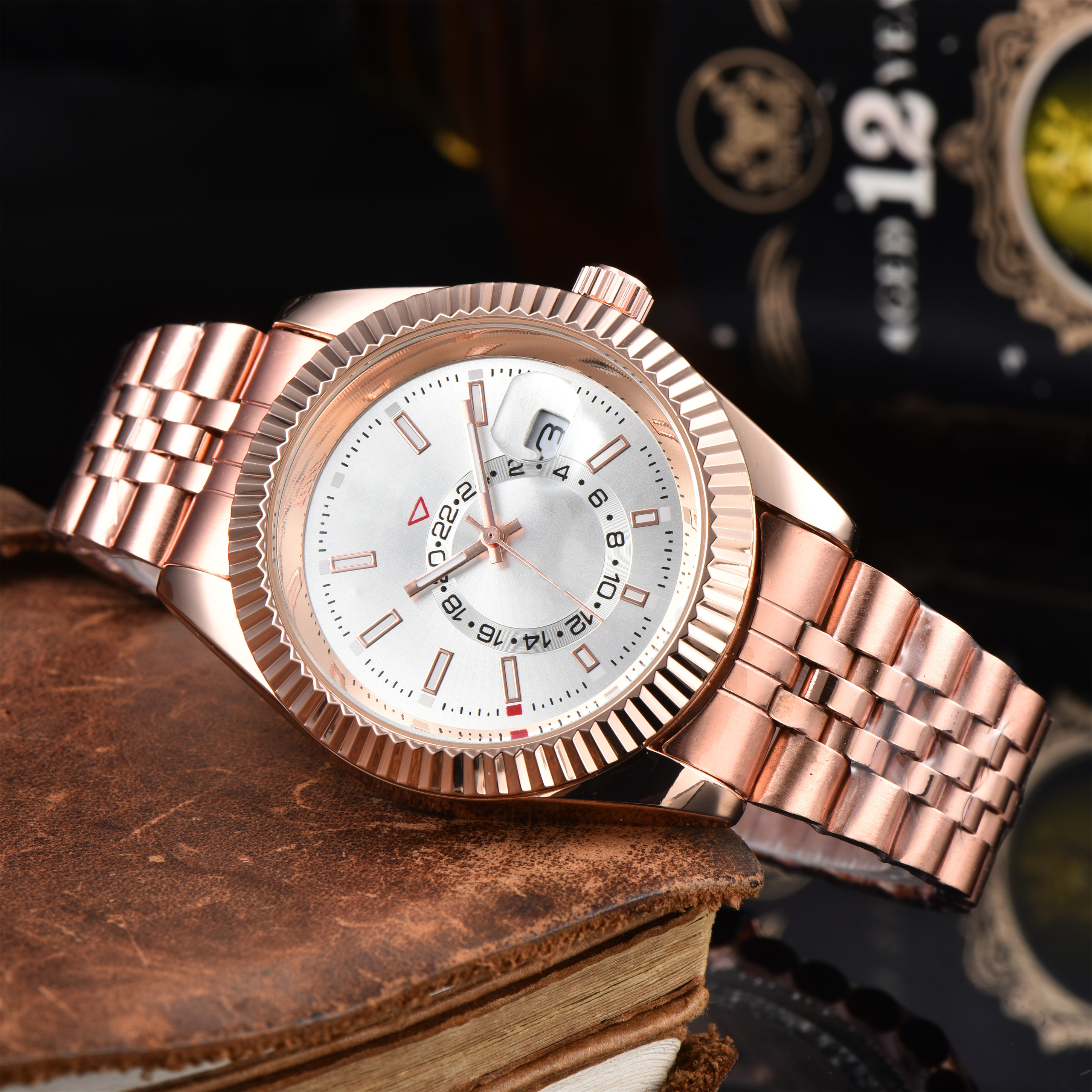 Luxury designer mens womens SKYity DWELLERity date watches Quartz automatic movement WATCH stainless steel strap luminous gifts Wristwatches montre #402