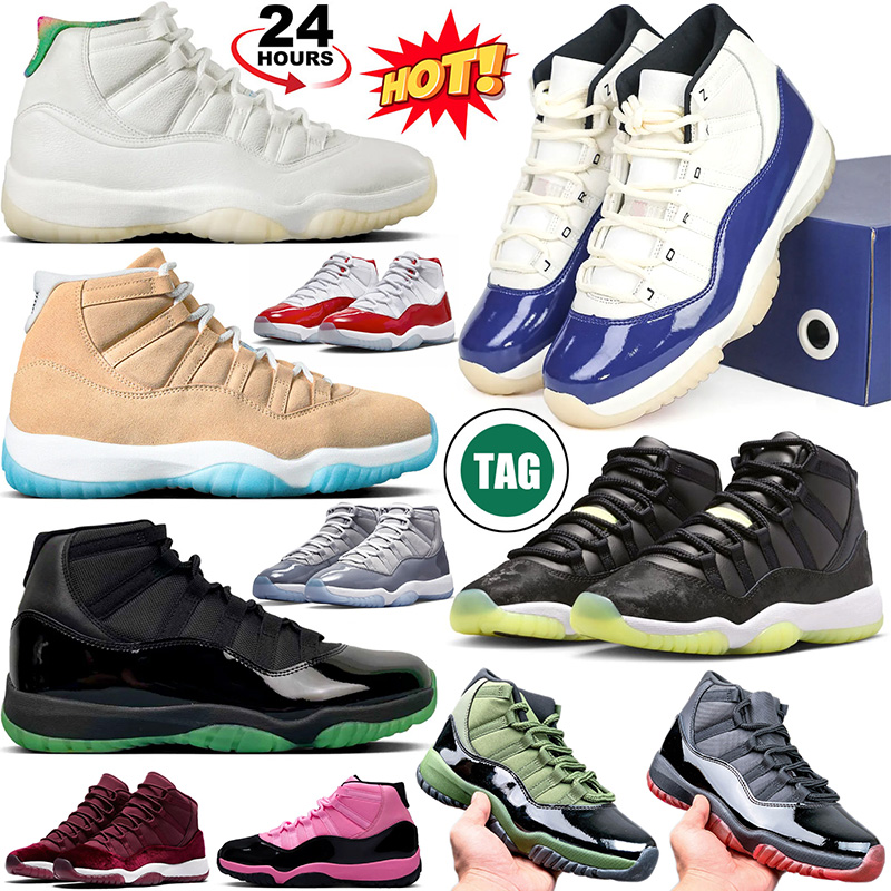 designer 11 11s basketball shoes women men inner beast Purple Rain Cherry Cool Grey Gamma Blue Bred Velvet 285 Atlanta H-Town mens trainers outdoor sneakers size 5.5-13