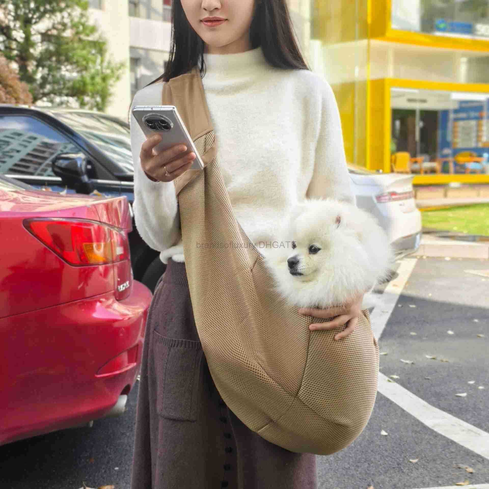 Cat bag go out portable small dog backpack pet cat dog cross carry cat single shoulder bag large capacity net red