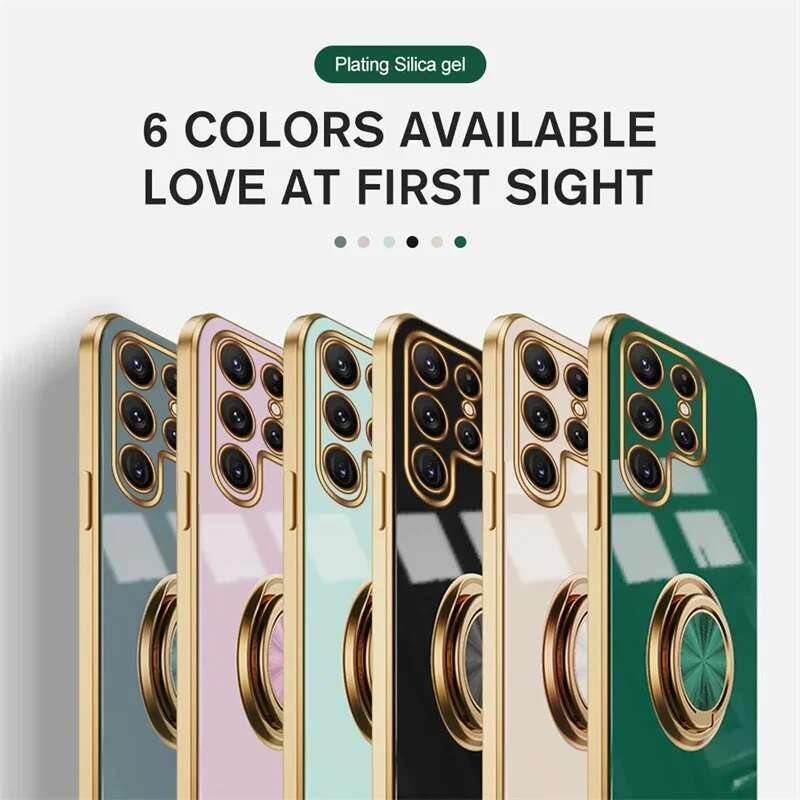Ring Holder Case Galaxy S25 S22 S20 Cases For Samsung S24 S23 S21 FE Note 10 Plus 20 Ultra Cover