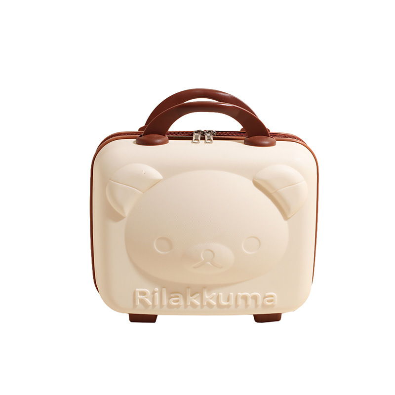 Lage Inch Makeup With Souvenir Travel Women S PP Teddy Bear Mini Password Box Handbag Gift Box