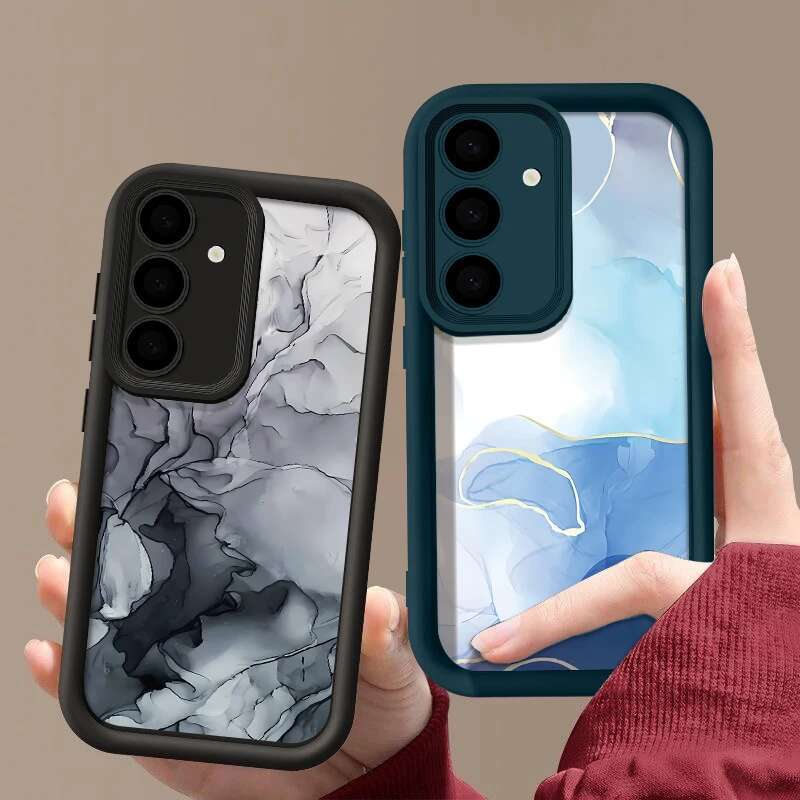 Marble Pattern Case For Samsung Galaxy S25 S24 S22 Ultra Plus S21 S23 S20 FE A56 A55 A54 A53 A52 A34 A14 5G Silicone Cover