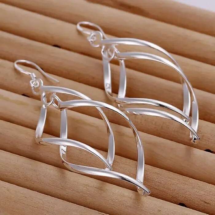 New Arrival Sterg Sier wedding Earring Jewelry Women High Quality Long Earrings Hanging Drop hoop