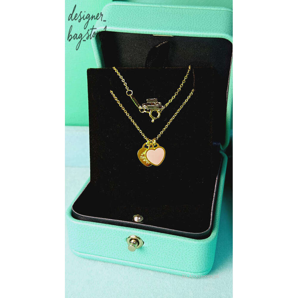 Tiffanyxx Jewlery Jewelry Woman Designer Silver Tiffnaylies And Co Necklace Shiny Tiffamylys Pendant Heart-Shaped Micro-Pave Setting