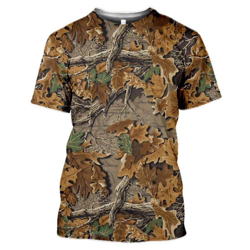 Fashion T Shirts Forest Camouflage Hunting 3D Print Summer Men's O-Neck T-shirt Casual Short Sleeve Oversized Tops Men Clothing Tees Big Size XXX