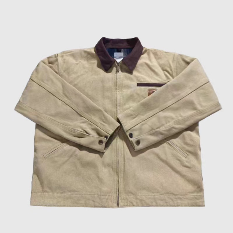 Designer Men's Jackets Carhartt Detroit Wide Coverall Jacket Loose Vintage Unisex Coat Men Women Autumn Long Sleeve Cotton Tops Casual Brands Clo