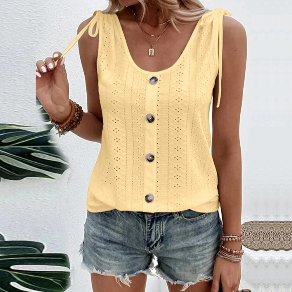 Plus size ultra-fine womens fashionable sleeveless vest top womens summer holiday beach casual T-shirt T-shirt 250402