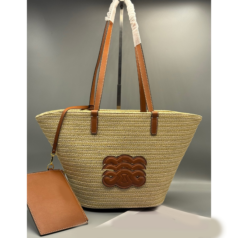 Raffia Medium Shopping Bag Designer womens beach bag crossbody crossbody bag handbag leisure nature summer fashion classic highquality vacation travel bag GB9380