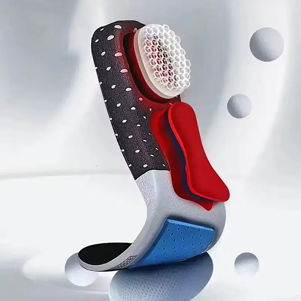 1Pair Orthopedic Insoles Memory Foam Cushion Gel Insole Silicone Arch Support Pads Sport Shoe Pad Soft Running Insert 251105