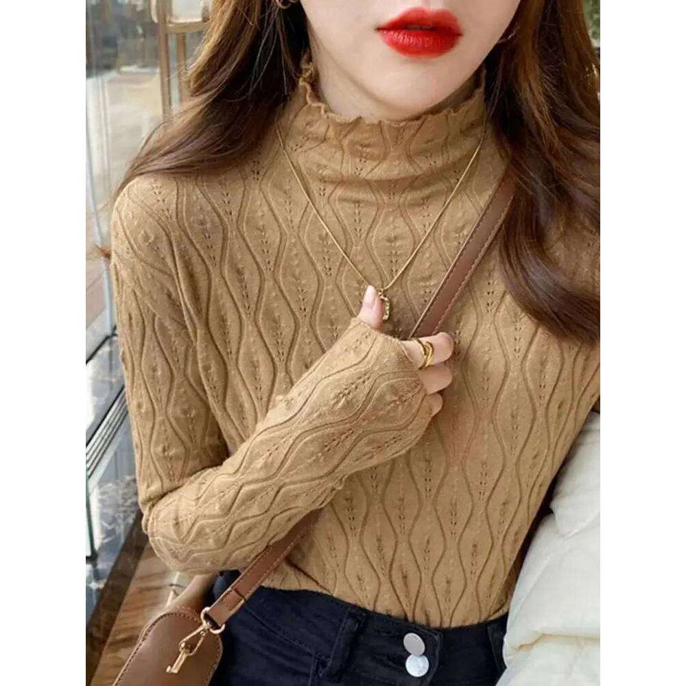 Cashmere Turtleneck Women Sweaters 2025 Autumn Winter Warm Pullover Slim Tops Knitted Sweater Jumper Soft Pull Female Designer Sweater Women Bear Swea