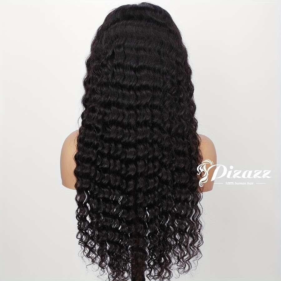 PIZAZZ Everything Glueless Frontal With Baby Deep Wave 13X4 HD Lace Front Human Hair Bleached Invisible Bye Knots Wig Pre Plucked 3S Wear And Go Gener