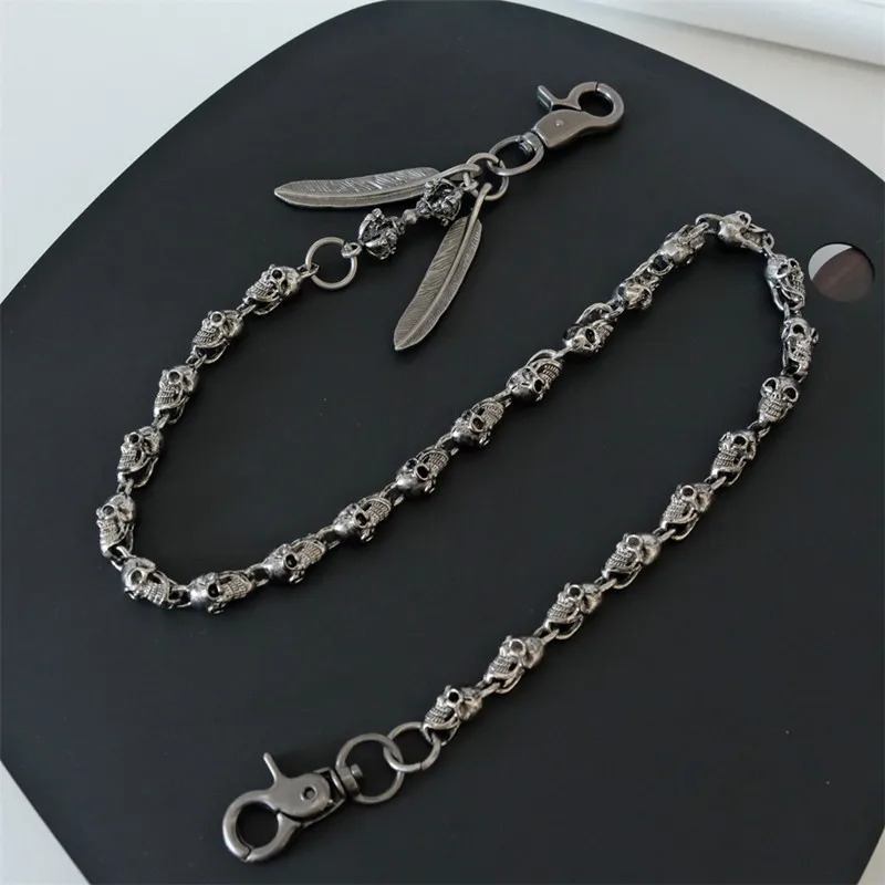 Mens Motorcyle KeyChain Jean Biker Wallet Belts Chain Skull Charm Gothic Rock Skull Pants Trousers Waist Key Mens 251103