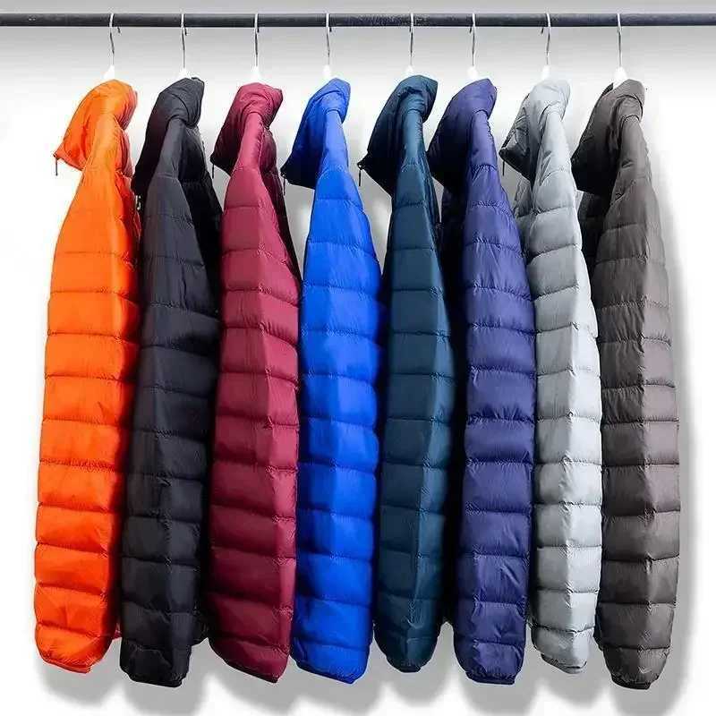 Thin Lightweight Cotton-padded Cropped Jacket Mens Autumn/winter New Style Trendy Stand Collar Youth Ultra-thin Coat X251106
