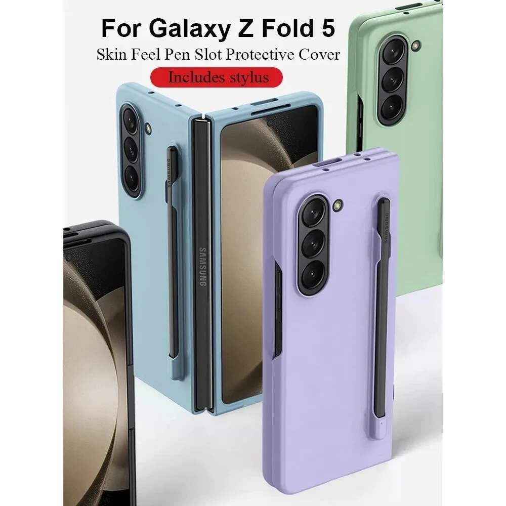 Skin Feel Slim Case for Samsung Galaxy Z 6 5 4 3 with Stylus Pen Slot Holder Plastic Fold Shockproof Protection Hard Cover